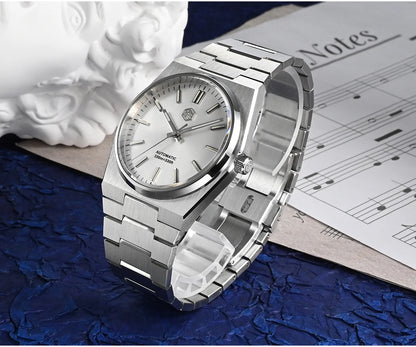 San Martin Classic Men Watch 40mm Miyota 9015 Luxury Dress Automatic Mechanical Wristwatch Quick Release Bracelet SN0023 Reloj