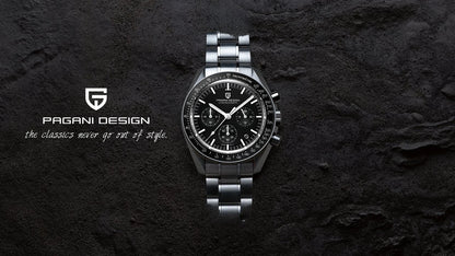 PAGANI DESIGN Planetary Series Saturn Light Tan Quarzuhr für Herren Speed Chronograph AR-Saphirglas Armbanduhr für Herren 2026 Neu