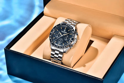 PAGANI DESIGN 2026 New V6 Moon Men's Watch Luxury Quartz Speed Sports Chronograph Watch For Men Watch AR Sapphire Glass Local Shipping