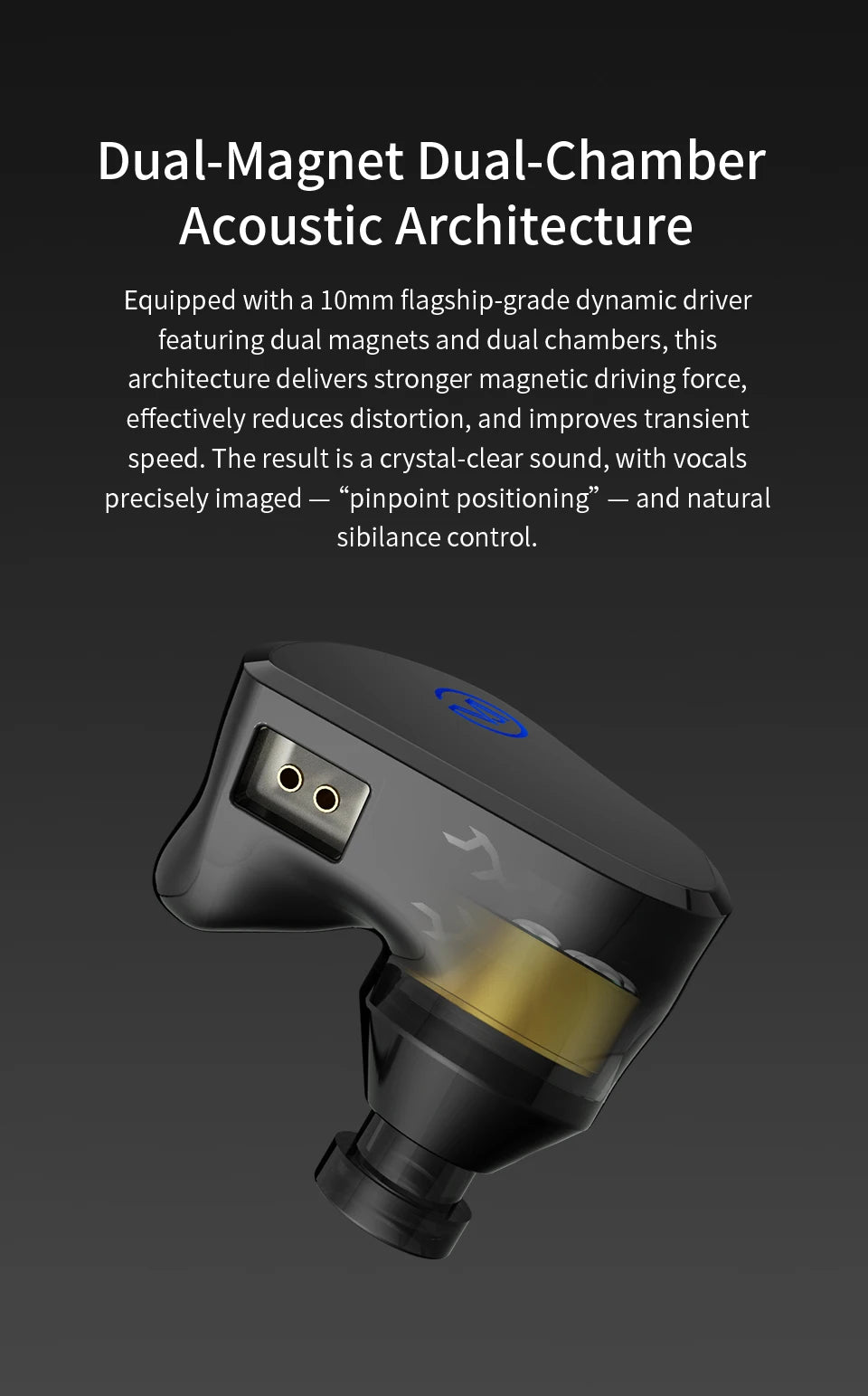 CVJ X R2E3 Medusa Dynamic Driver In-Ear Earphones, HiFi Wired Earphones with Dual Layer Acoustic Design, Venting System, Audiophile Sound Performance