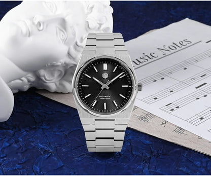 San Martin Classic Men Watch 40mm Miyota 9015 Luxury Dress Automatic Mechanical Wristwatch Quick Release Bracelet SN0023 Reloj