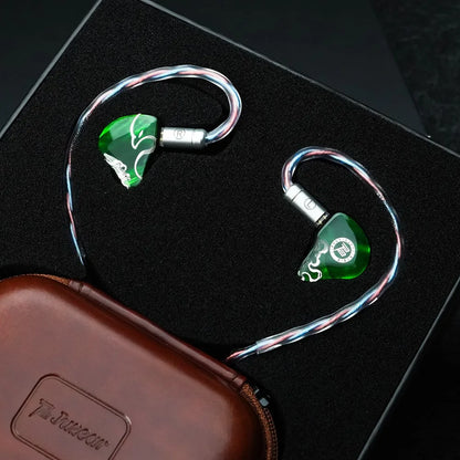 JUZEAR x Z Reviews Defiant 1DD+3BA Hybrid In-Ear Monitors – HiFi Earphones with 3-Way Crossover, 3.5mm & 4.4mm Interchangeable Cable, Audiophile IEM Headphones