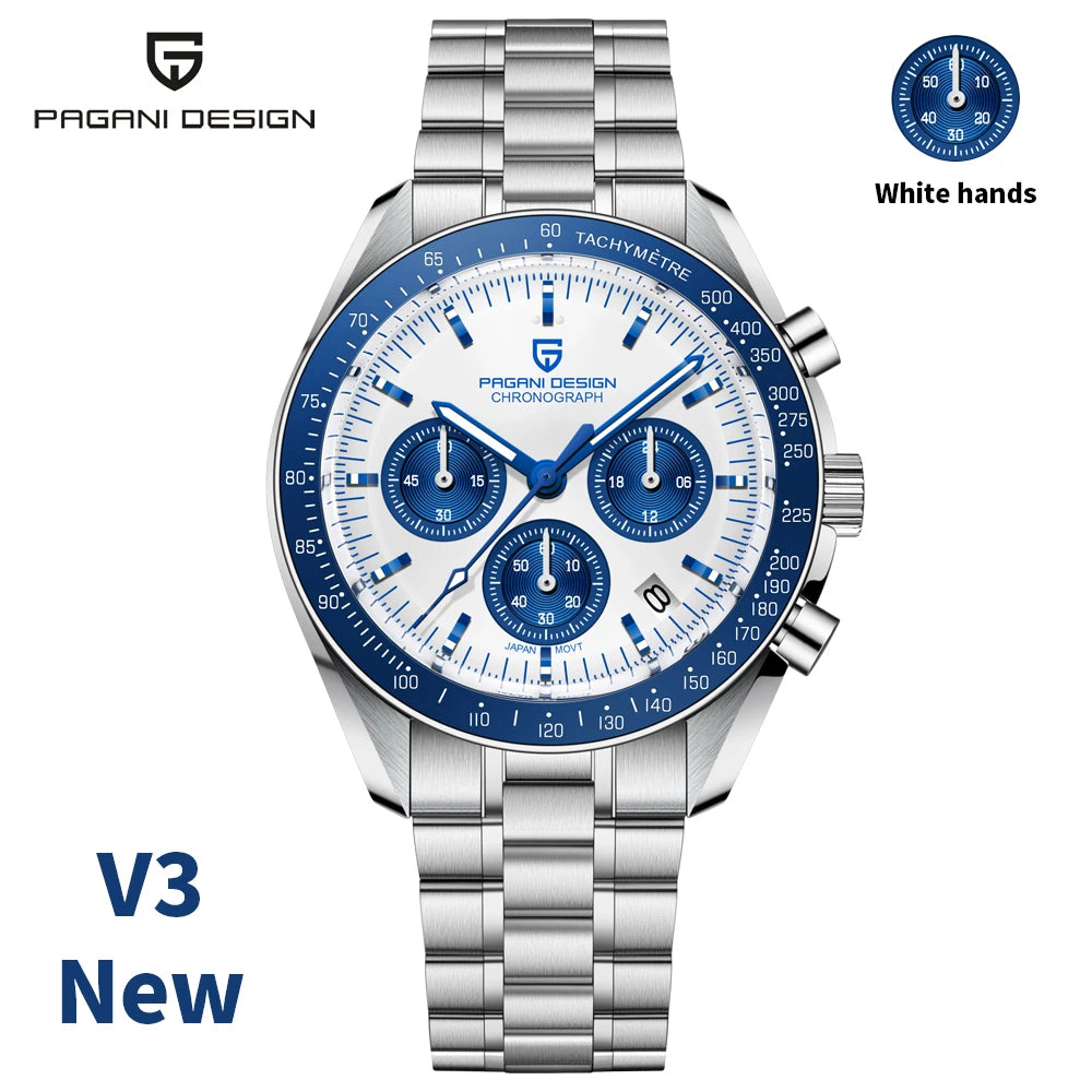 PAGANI DESIGN Planetary Series Saturn Light Tan Quarzuhr für Herren Speed Chronograph AR-Saphirglas Armbanduhr für Herren 2026 Neu