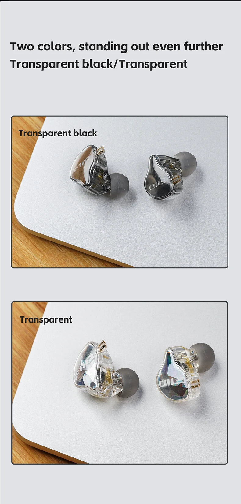 FiiO JD10 Wired In-Ear Earphones HiFi Bass Stereo Earbuds with 3.5mm Type-C Connector, High Resolution Audio Music Earphones for Gaming, Sports & Daily Use