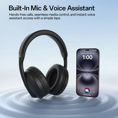 OneOdio SuperEQ S6001 Bluetooth Headphones Over-Ear Wireless HiFi Stereo Headphones with Bluetooth 5.3, TF Card, FM Radio & Microphone
