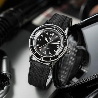 Watchdives 50-Fathoms Watch VH31 Sweep Seconds Quartz Movement Luminous 200m Waterproof Sapphire Stainless Steel  Watches WD50Q