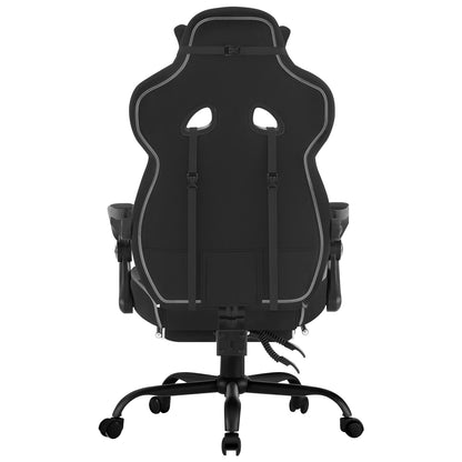 WOLTU Swivel Gaming Chair Ergonomic Office Chair with Footrest, Pocket Spring Cushion, Wide Seat, Adjustable Reclining Computer Chair