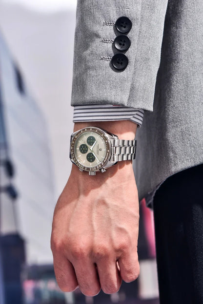 2026 New PAGANI DESIGN V6 Moon Mens Watch Speed Sports Chronograph Quartz Watch Men AR Sapphire Ceramic Bezel safe Clock