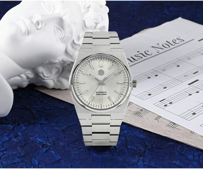 San Martin Classic Men Watch 40mm Miyota 9015 Luxury Dress Automatic Mechanical Wristwatch Quick Release Bracelet SN0023 Reloj