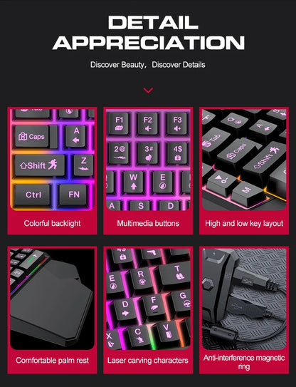 Kit Mobilador Gamer Gaming-Kit Tastatur Maus Mobile-Games-Konverter 3-in-1-Combo Einhand-Tastatur für PUBG Mobile Games TF900