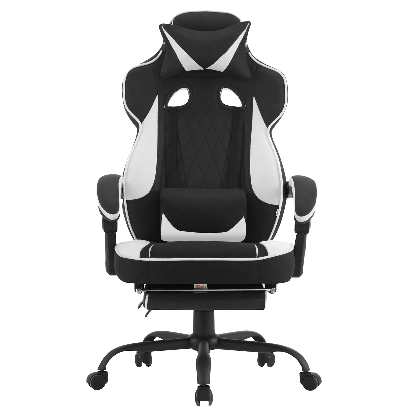 WOLTU Swivel Gaming Chair Ergonomic Office Chair with Footrest, Pocket Spring Cushion, Wide Seat, Adjustable Reclining Computer Chair
