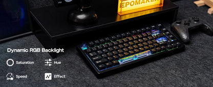 EPOMAKER HE80 75% US QWERTY Layout Hot-Swap Creamy Gasket Wired Hall Effect Magnetic Mechanical Keyboard DKS SOCD for PC/Mac