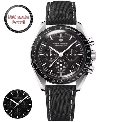 2026 New PAGANI DESIGN V6 Moon Mens Watch Speed Sports Chronograph Quartz Watch Men AR Sapphire Ceramic Bezel safe Clock