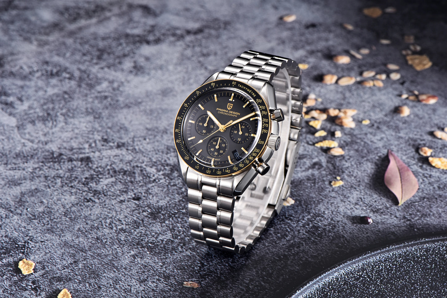 PAGANI DESIGN Planetary Series Saturn Light Tan Quarzuhr für Herren Speed Chronograph AR-Saphirglas Armbanduhr für Herren 2026 Neu