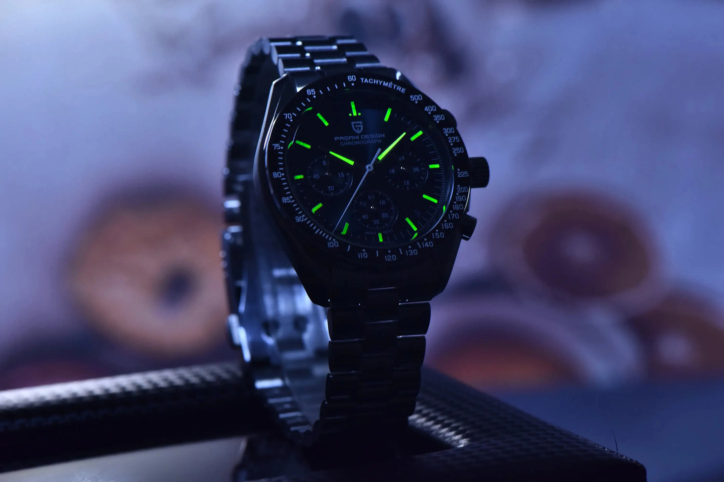 PAGANI DESIGN 2026 New V6 Moon Men's Watch Luxury Quartz Speed Sports Chronograph Watch For Men Watch AR Sapphire Glass Local Shipping