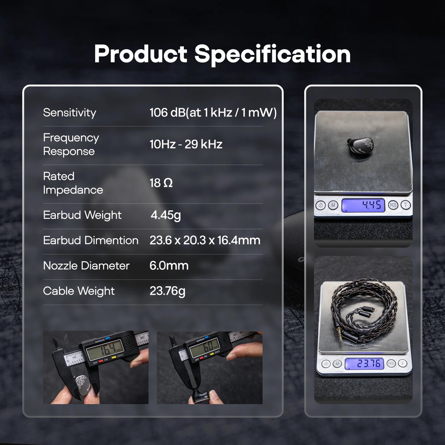 Linsoul Kiwi Ears Cadenza II HiFi Earphones 10mm Titanium Dynamic Driver IEM with KARS 2.0, Detachable Cable, Premium Wired Earbuds
