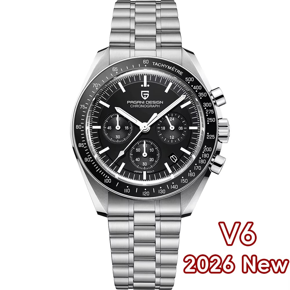 PAGANI DESIGN Moon ST6 luxury automatic men’s Watch, business watch for men, mechanical watch, luminous, sapphire glasses, nylon strap, EU local delivery 2026