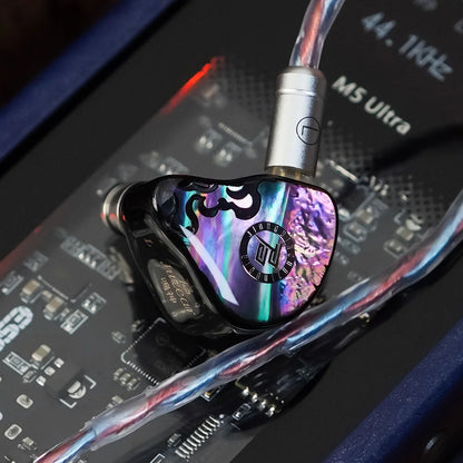JUZEAR x Z Reviews Defiant 1DD+3BA Hybrid In-Ear Monitors – HiFi Earphones with 3-Way Crossover, 3.5mm & 4.4mm Interchangeable Cable, Audiophile IEM Headphones