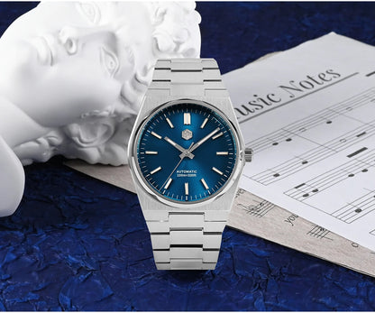 San Martin Classic Men Watch 40mm Miyota 9015 Luxury Dress Automatic Mechanical Wristwatch Quick Release Bracelet SN0023 Reloj
