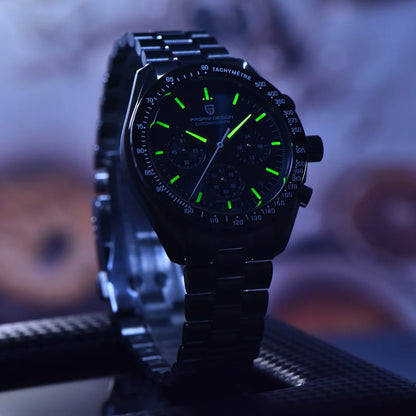 PAGANI DESIGN 2026 New V6 Moon Men's Watch Luxury Quartz Speed Sports Chronograph Watch For Men Watch AR Sapphire Glass Local Shipping