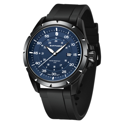 Zegarek męski SAPPHERO – luksusowy zegarek kwarcowy, wodoodporny do 50 m, wyposażony w importowany mechanizm i kopertę ze stali nierdzewnej – idealny pomysł na prezent dla mężczyzny.