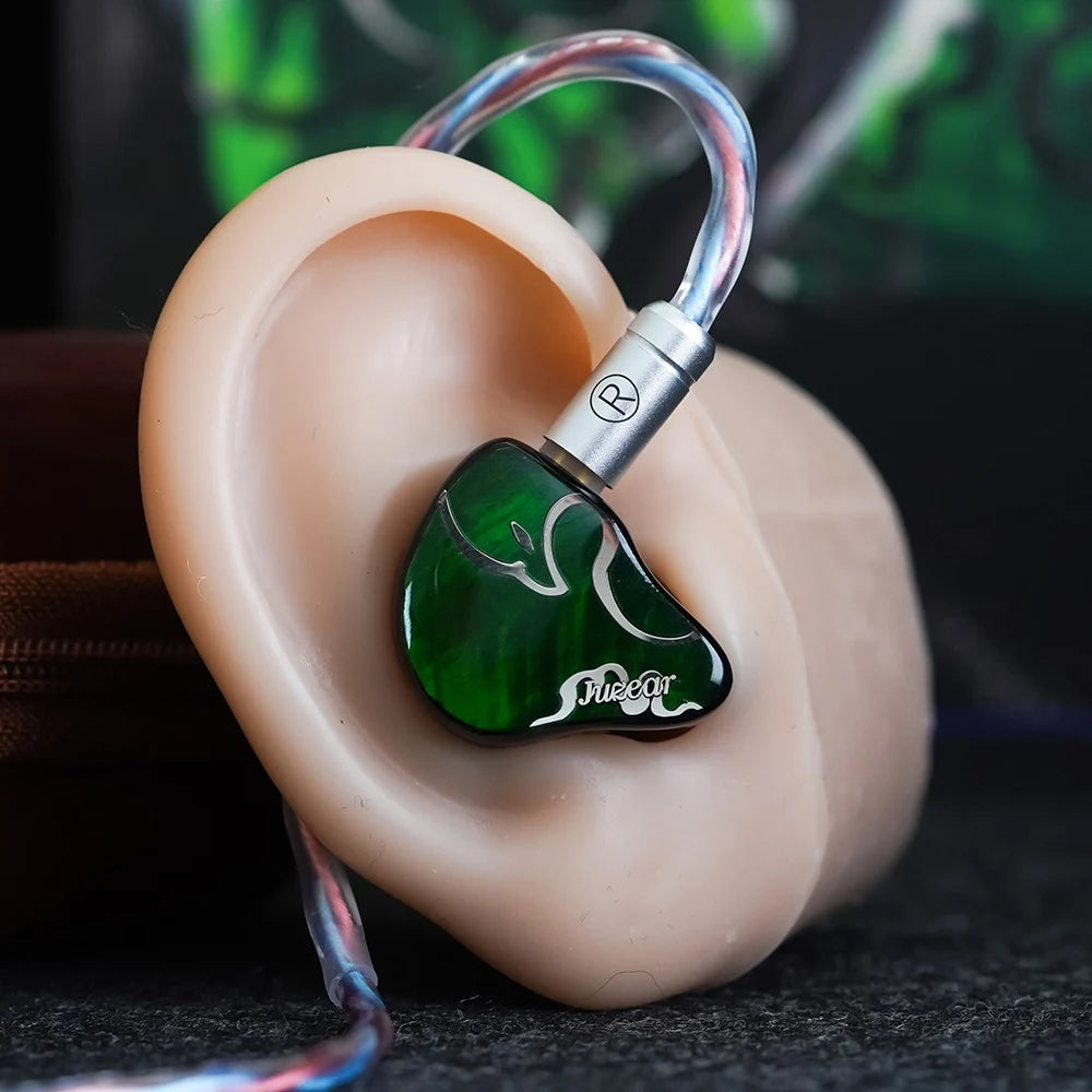 JUZEAR x Z Reviews Defiant 1DD+3BA Hybrid In-Ear Monitors – HiFi Earphones with 3-Way Crossover, 3.5mm & 4.4mm Interchangeable Cable, Audiophile IEM Headphones