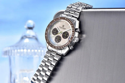 2026 New PAGANI DESIGN V6 Moon Mens Watch Speed Sports Chronograph Quartz Watch Men AR Sapphire Ceramic Bezel safe Clock