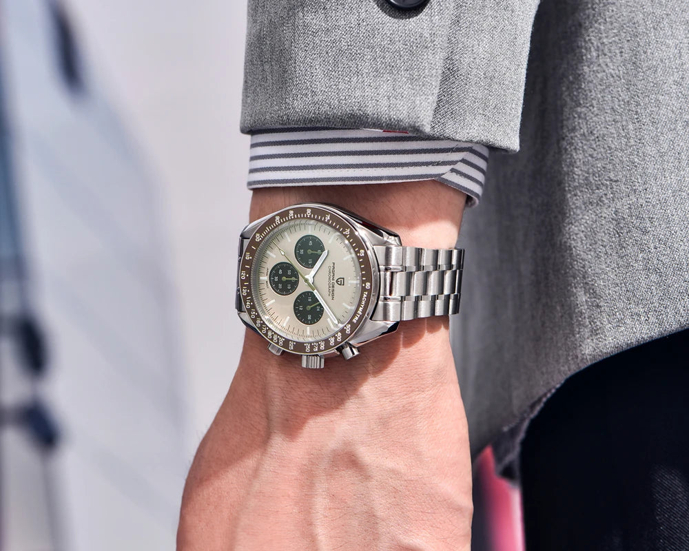 PAGANI DESIGN 2026 New V6 Moon Men's Watch Luxury Quartz Speed Sports Chronograph Watch For Men Watch AR Sapphire Glass Local Shipping
