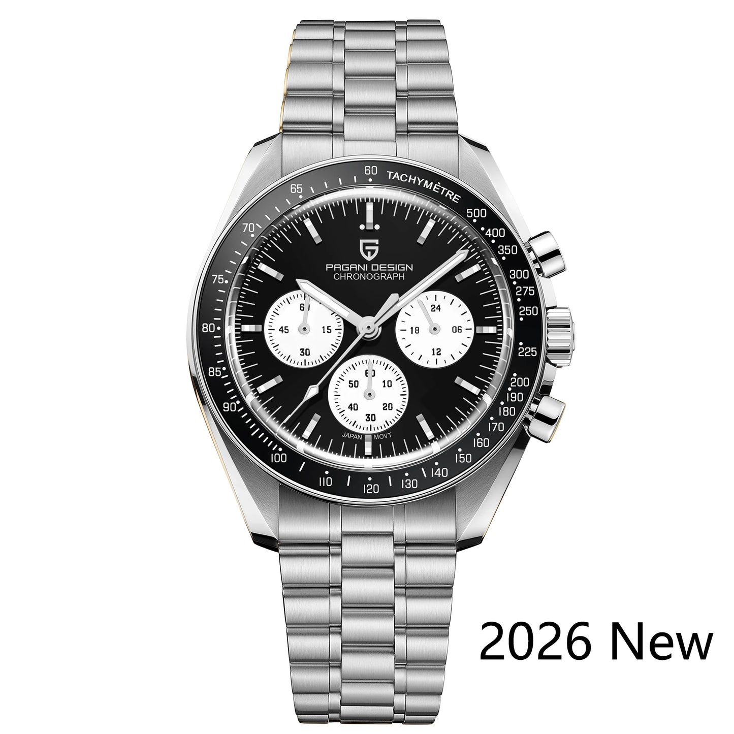 PAGANI DESIGN Planetary Series Saturn Light Tan Quarzuhr für Herren Speed Chronograph AR-Saphirglas Armbanduhr für Herren 2026 Neu
