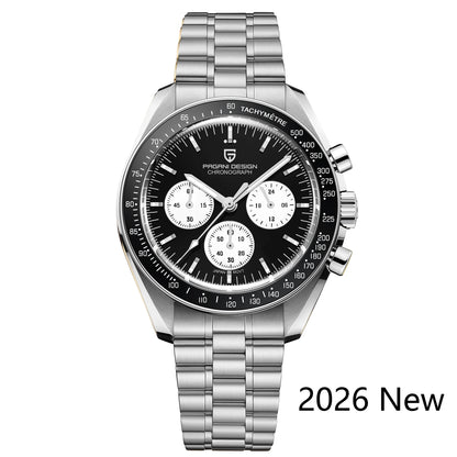 PAGANI DESIGN Planetary Series Saturn Light Tan Quarzuhr für Herren Speed Chronograph AR-Saphirglas Armbanduhr für Herren 2026 Neu