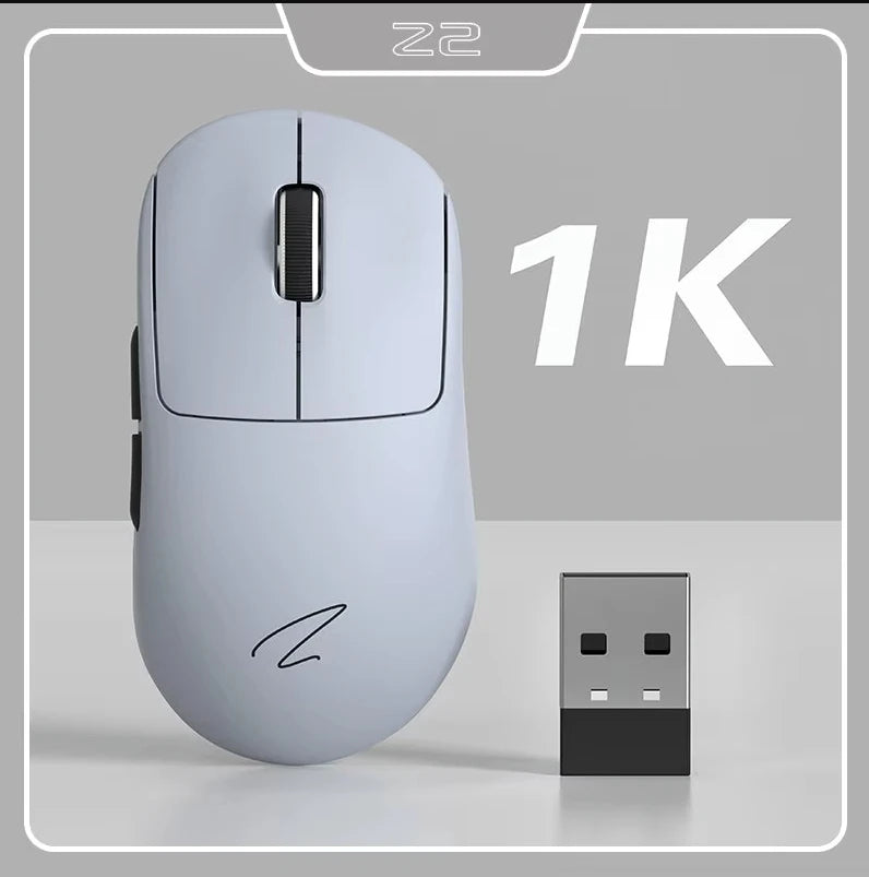 Zaopin Z2 Wireless Gaming Mouse, Three-Mode PAW3395 26000 DPI Lightweight Ergonomic Gaming Mouse with Hot-Swappable Switches & 4K Polling Rate