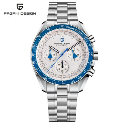 2026 New PAGANI DESIGN V6 Moon Mens Watch Speed Sports Chronograph Quartz Watch Men AR Sapphire Ceramic Bezel safe Clock