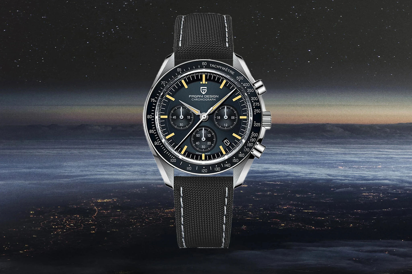 PAGANI DESIGN 2026 New V6 Moon Men's Watch Luxury Quartz Speed Sports Chronograph Watch For Men Watch AR Sapphire Glass Local Shipping