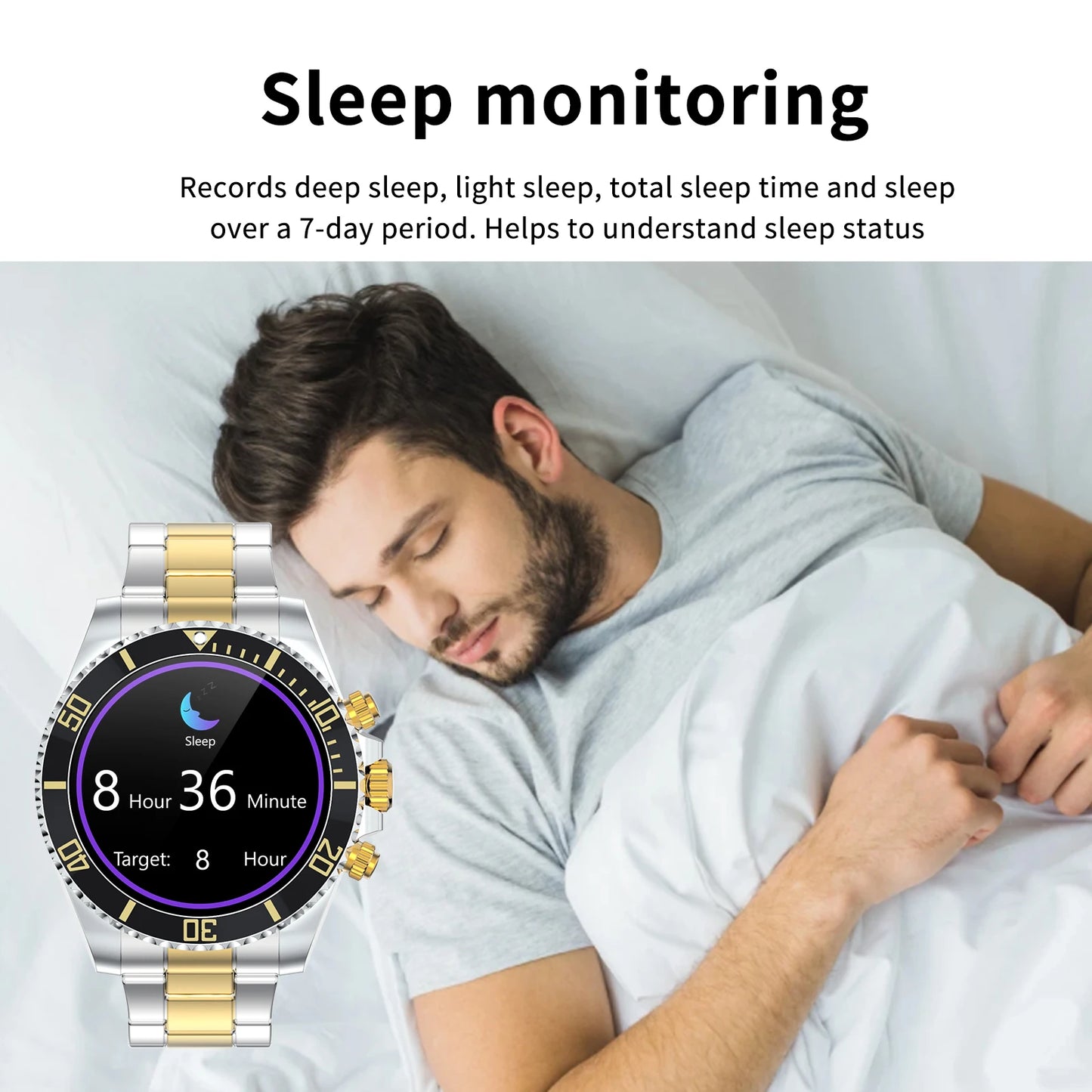 Aiweile AW12 Pro Men Smart Watch For Android IPhone Xiaomi, Sports Modes, Wireless Bluetooth Call ( Answering), Gift For Friends