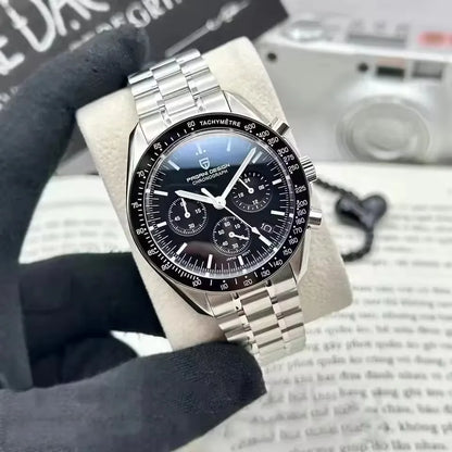 2026 New PAGANI DESIGN V6 Moon Mens Watch Speed Sports Chronograph Quartz Watch Men AR Sapphire Ceramic Bezel safe Clock
