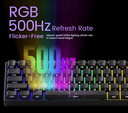 Akko MonsGeek FUN60 Magnetic Switch Mechanical Keyboard 60% Gaming Keyboard with Rapid Trigger 0.01mm, 8K Polling Rate, ARGB, Custom Mechanical Keyboard