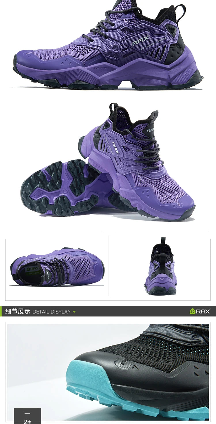 RAX Laufschuhe für Damen und Herren – Outdoor-Sportschuhe – atmungsaktive, leichte Sneaker – Obermaterial aus Air Mesh – rutschfeste Laufsohle aus Naturkautschuk