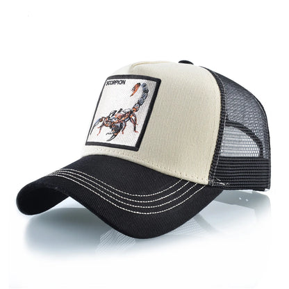 Streetwear Trucker Caps With Scorpion Patch Men's Snapback Hip Hop Baseball Cap For Women Four Seasons Fashion Casquette Hats