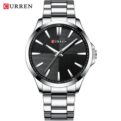 CURREN Men’s Watch – Luxury model, water-resistant, military style, stainless steel – Sports wristwatch (ref. 8322)