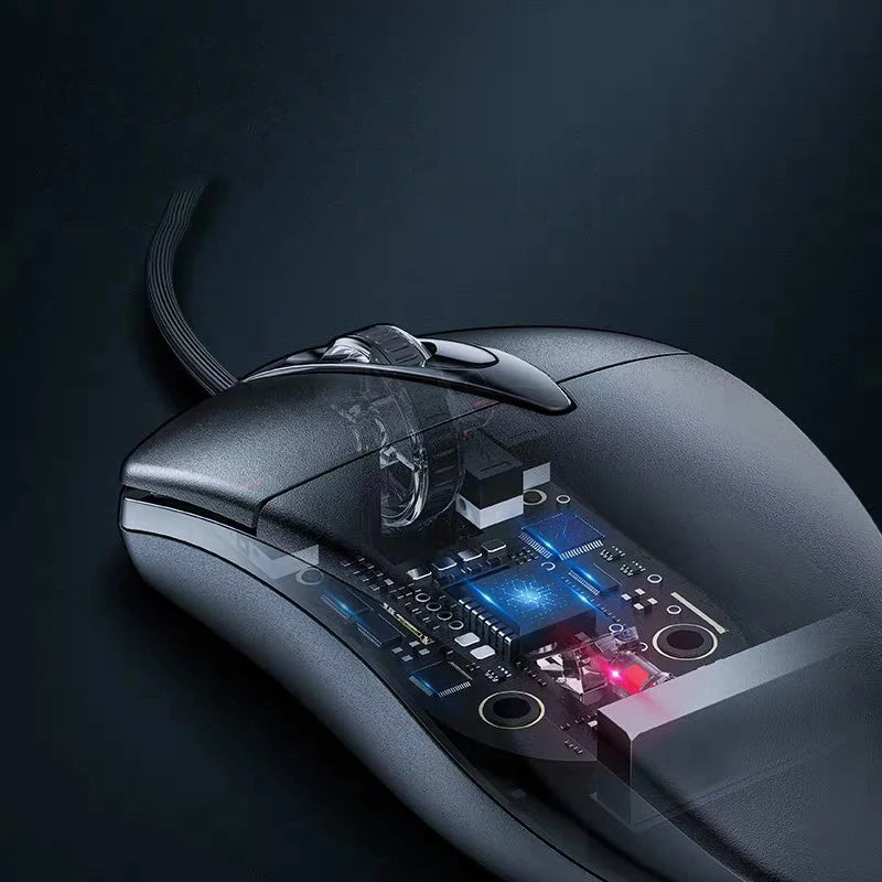 Ergonomic USB Wired Mouse 1200 DPI Optical Computer Mouse, 3-Button Wired USB Mouse for Laptop, Desktop, Office & Home