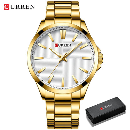 CURREN Men’s Watch – Luxury model, water-resistant, military style, stainless steel – Sports wristwatch (ref. 8322)