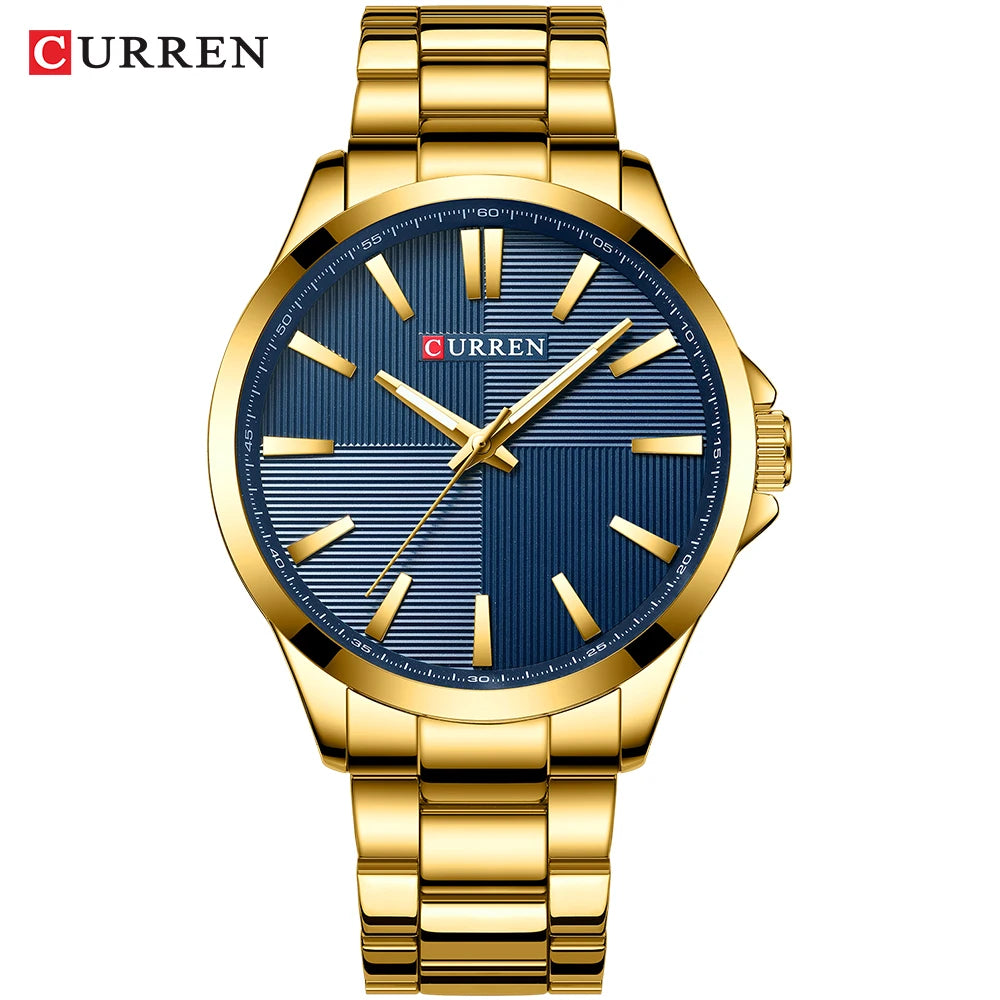 CURREN Men’s Watch – Luxury model, water-resistant, military style, stainless steel – Sports wristwatch (ref. 8322)