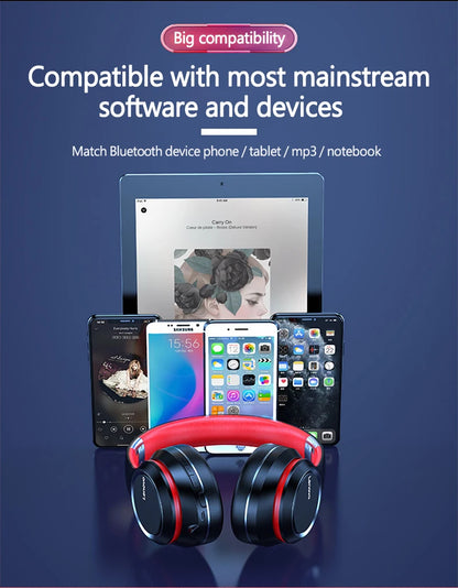 Lenovo HD200 Wireless Bluetooth Over-Ear Headphones – Noise Cancelling HiFi Stereo Gaming Headset with Microphone