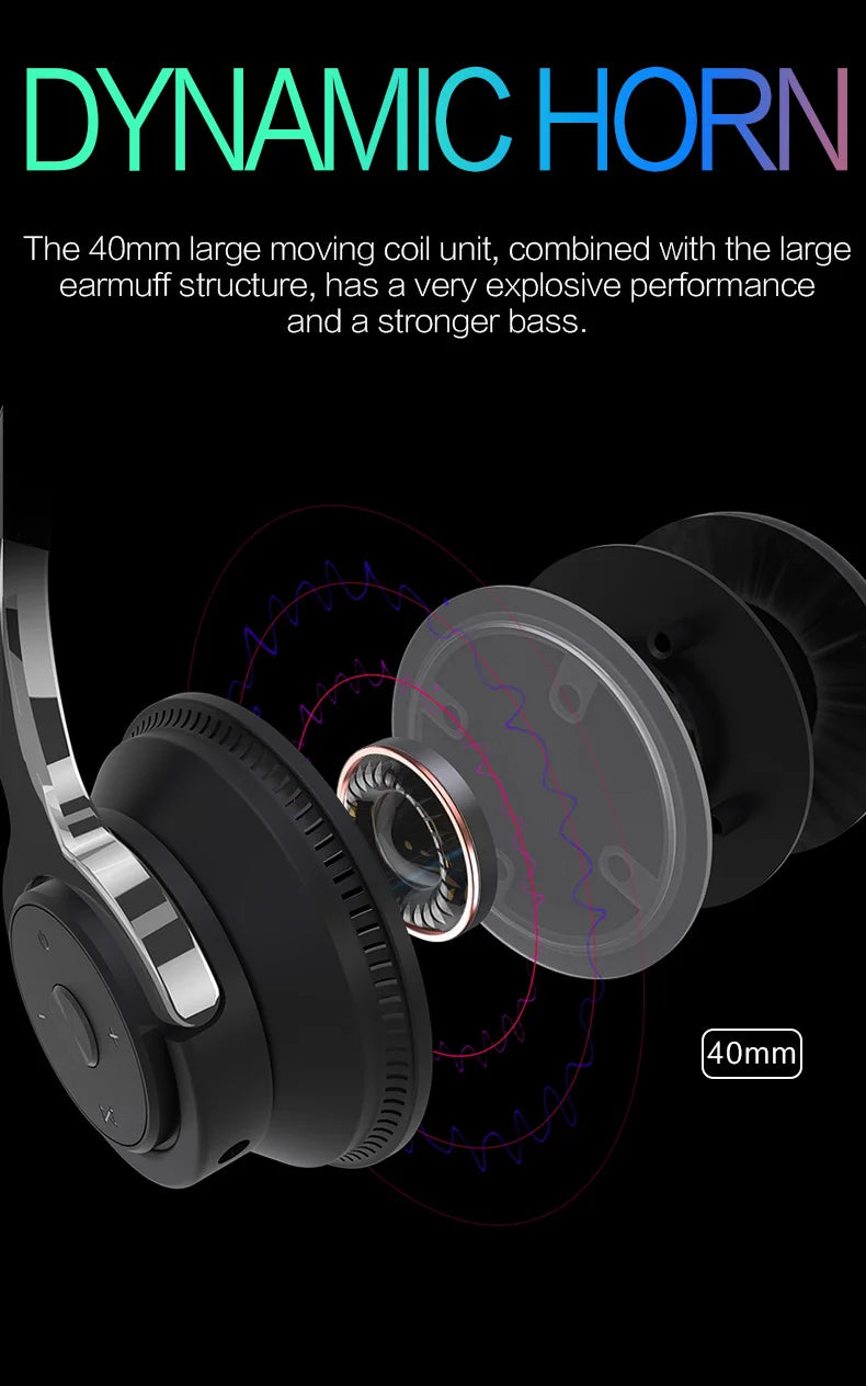 Bluetooth TV Headphones Wireless with Microphone, Noise Cancelling Stereo Headset with USB Adapter, Bluetooth 5.0 Foldable Bass Headphones for TV, Gaming & PC