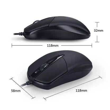Ergonomic USB Wired Mouse 1200 DPI Optical Computer Mouse, 3-Button Wired USB Mouse for Laptop, Desktop, Office & Home