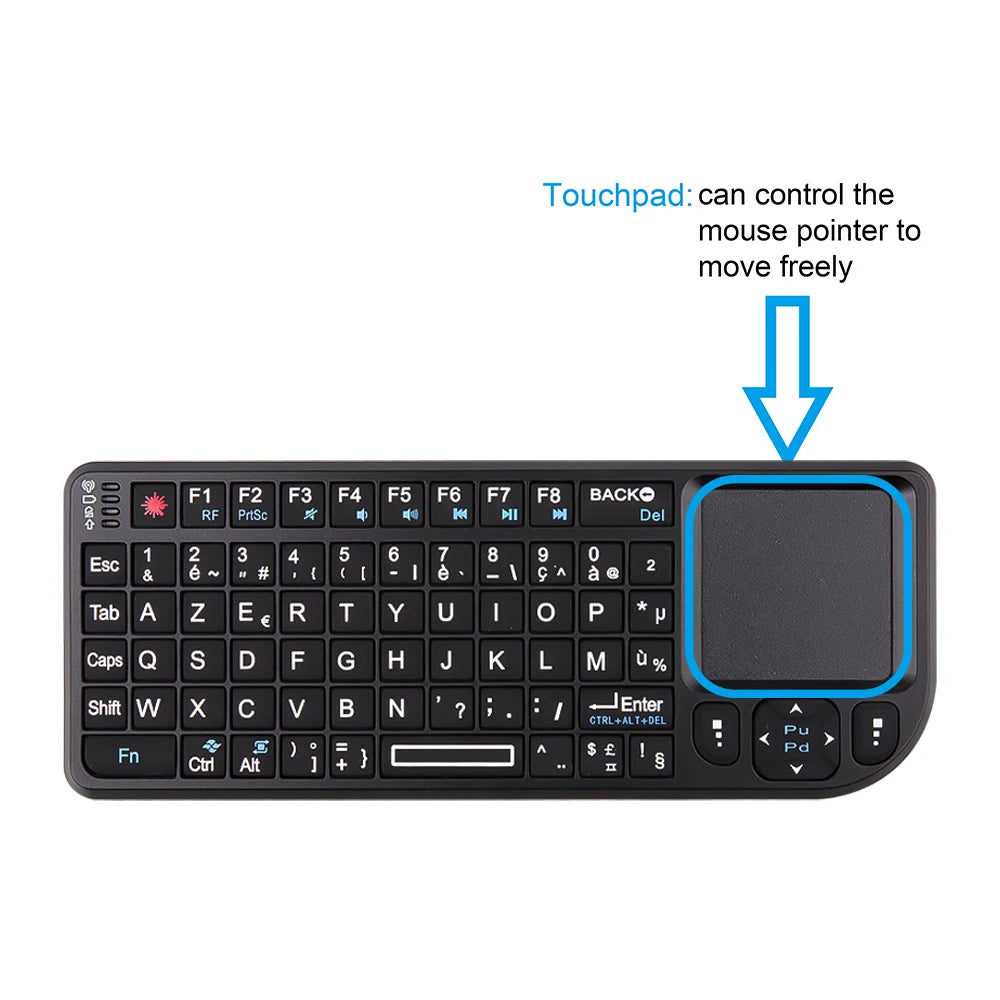 A8 Mini Wireless Keyboard 2.4G RF Backlit Touchpad Russian English Keyboard For MacBook iPad PC Tablet USBRechargeable Air Mouse