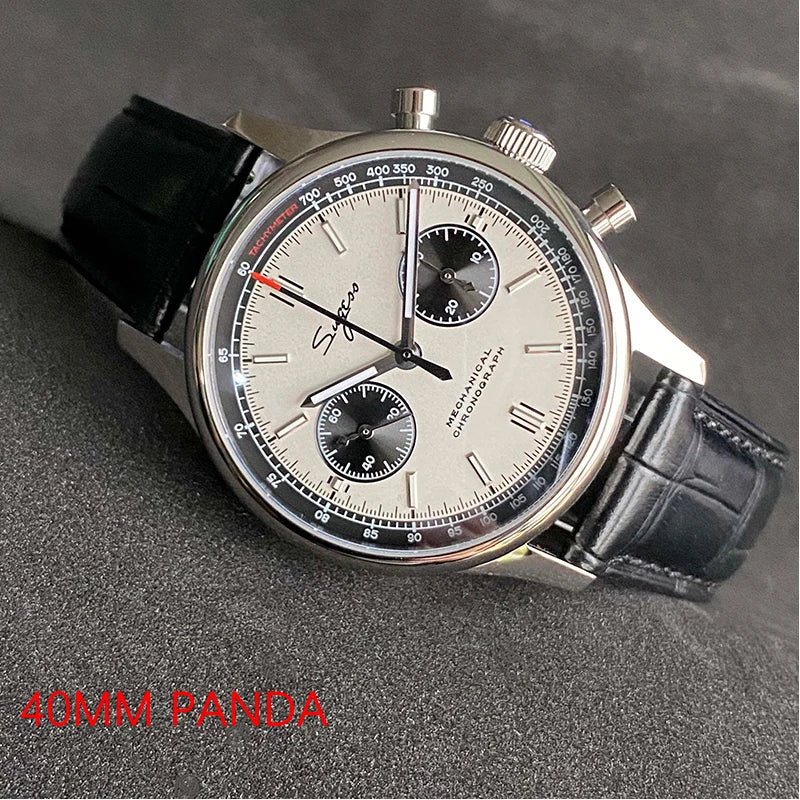 Limited Edition Official Pilot Mechanical Watch Chronograph ST19 Original Military 40MM Men Wristwatch Mechanical Panda Watches