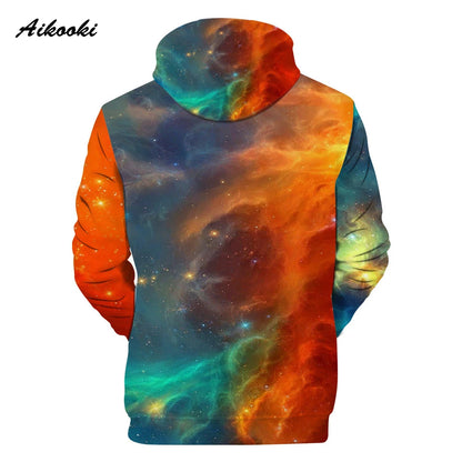 Sudaderas con capucha 3D Classic Popular Purple Sky Male Space Galaxy para hombre/mujer, sudadera de manga larga, jersey casual