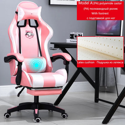 Joylive WCG Ergonomic Gaming Chair Leather Computer Chair Reclining Racing Office Chair with Adjustable Armrests for Gaming Room