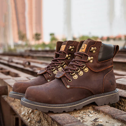 KOWM Scarpe da trekking da uomo in pelle bovina per attività all'aperto, impermeabili, tattiche, scarpe da deserto, stivali da caccia, stivali da neve, sneakers con pelliccia, scarpe da trekking da donna